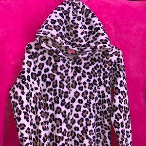 Womens Small One Piece Cheetah print Pajamas
